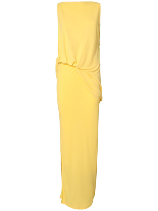 Jacquemus: Robe longue drapée La Robe Peplo Longue