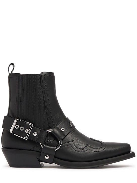GANNI - 60mm hohe Westernstiefel aus recyceltem Leder