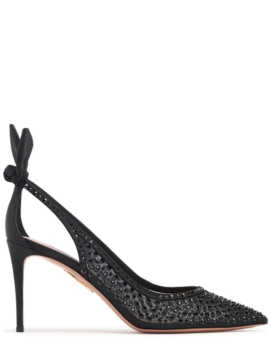 Aquazzura: 85mm hohe Pumps aus Wildleder „Bow Tie“