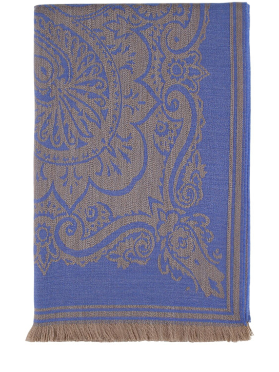 Etro - Plaid en laine à franges Alocasia-s