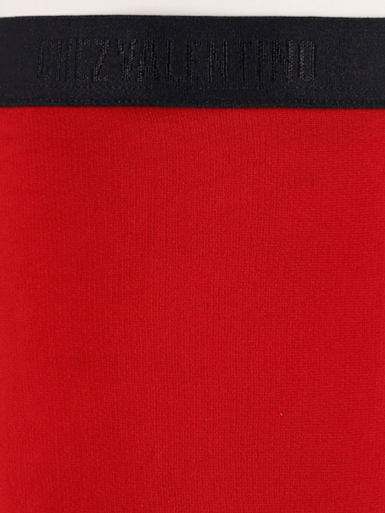 Valentino - Logo lace striped tights