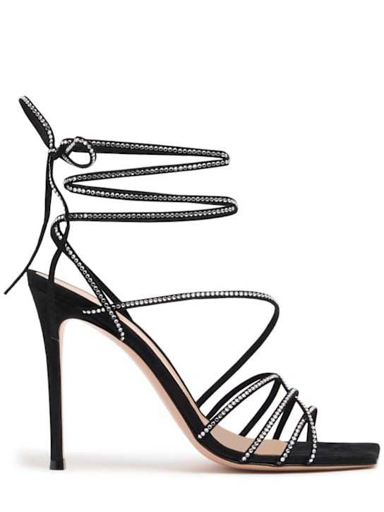 Gianvito Rossi: 105mm Suede & crystal sandals