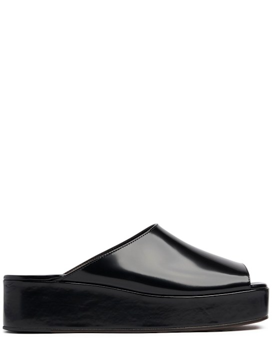The Row - Chaussures compensées en cuir verni Emi 20 mm