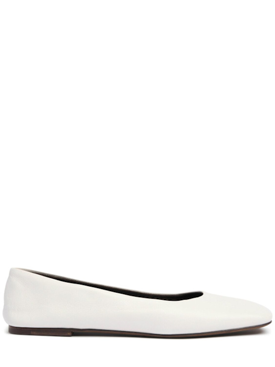 The Row - Ballerine quadrate in pelle