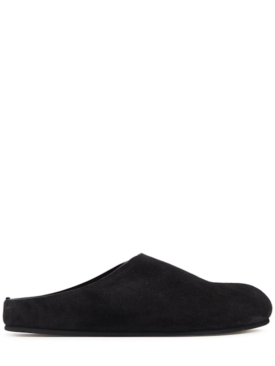 The Row: Mules Hugo in pelle scamosciata