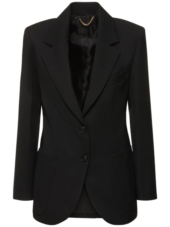 Victoria Beckham: Blazer de lana con bolsillo de parche