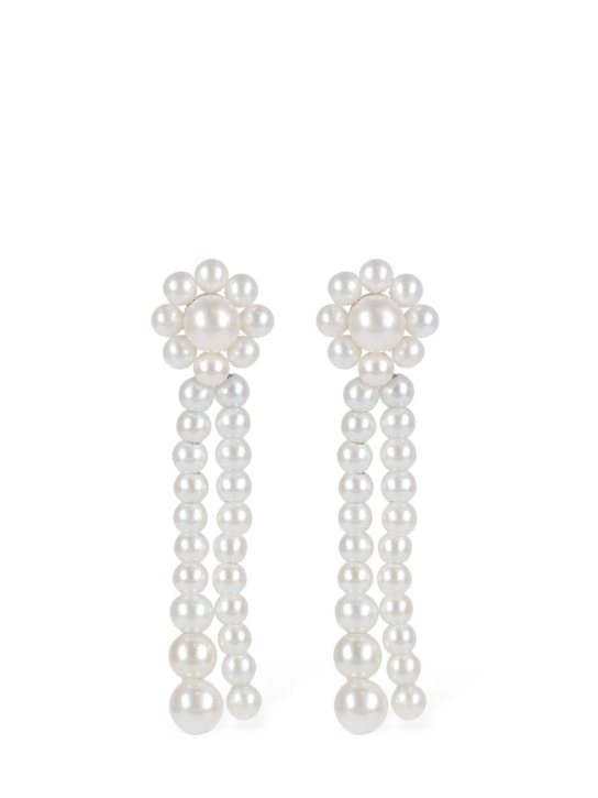 Sophie Bille Brahe - Promenade de Fleur 14kt & pearl earrings