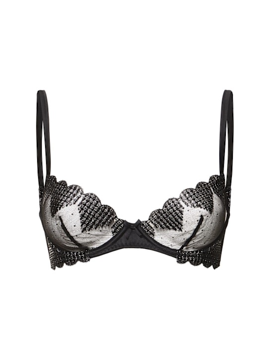 Fleur Du Mal - Soutien-gorge avec cœurs brodés