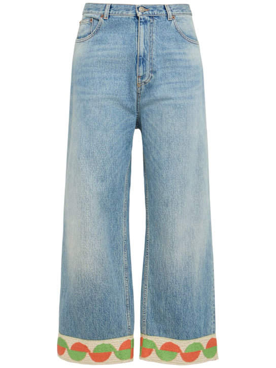 Valentino: Pantalon droit en denim