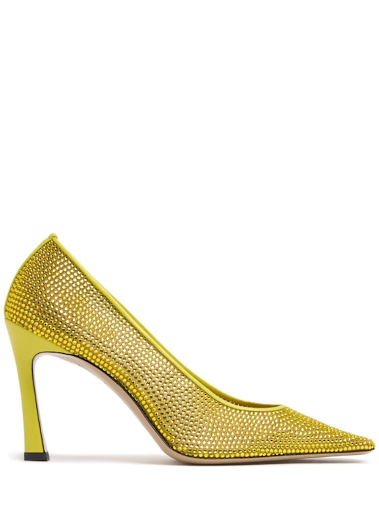 The Attico: 95Mm hohe Pumps aus Mesh mit Kristallen „Juno“
