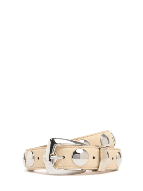 Khaite - Ceinture en cuir clouté Benny 3 cm