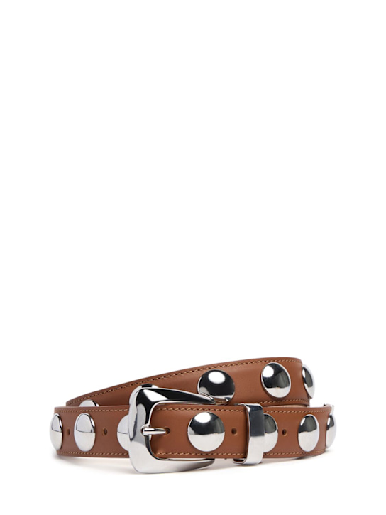 Khaite: Ceinture en cuir clouté Benny