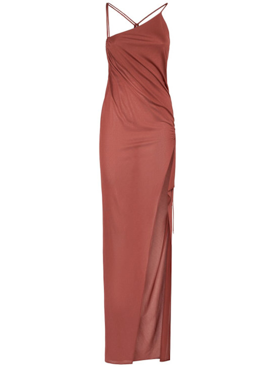 Blumarine - Robe longue en crêpe de viscose