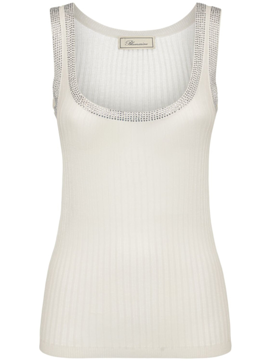 Blumarine - Gestricktes Tanktop mit verziertem Kragen