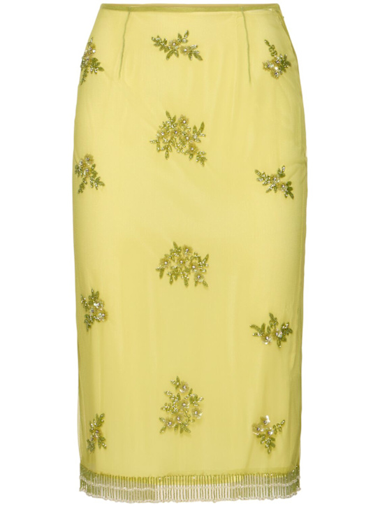 Blumarine - Jupe en tulle perlé