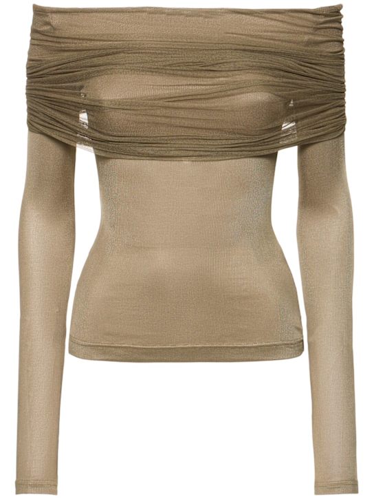 Christopher Esber - Haut en tulle transparent Sonora