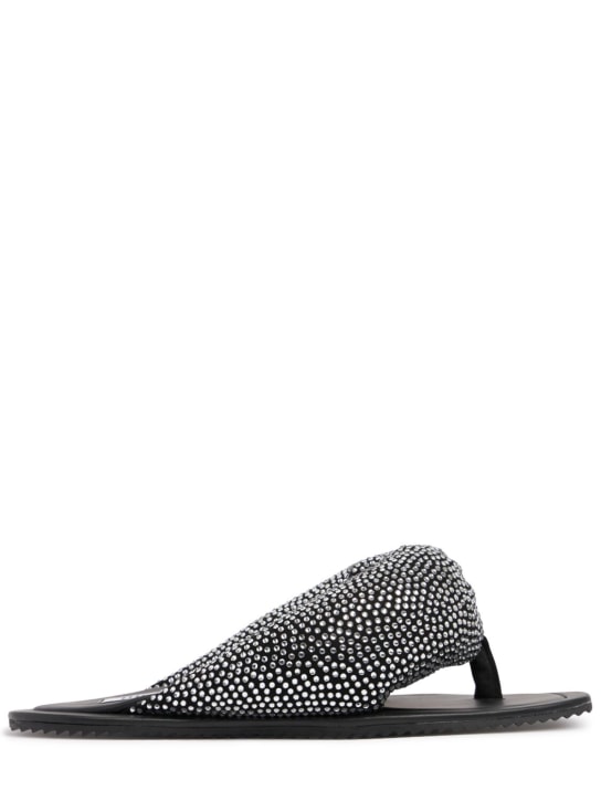 The Attico - Indie Max suede & crystal flat sandals