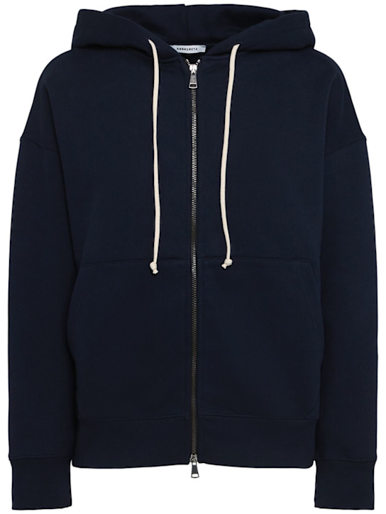 Annagreta - Grace full-zip cotton sweatshirt hoodie