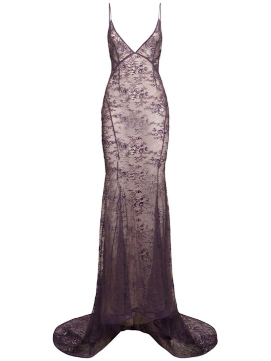 The Attico: Robe en dentelle brodée effet vintage