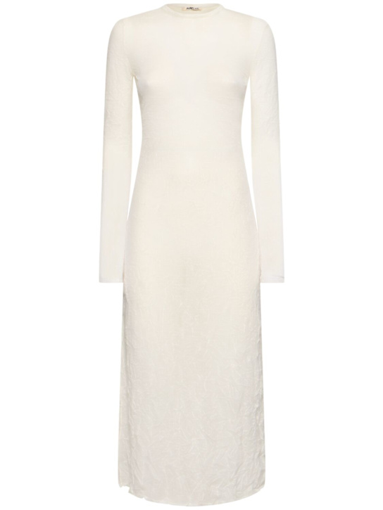 Auralee - Wrinkled wool knit maxi dress