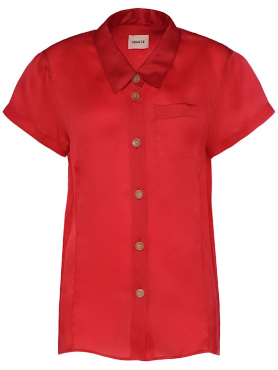Khaite: Camicia Keefe in organza di seta