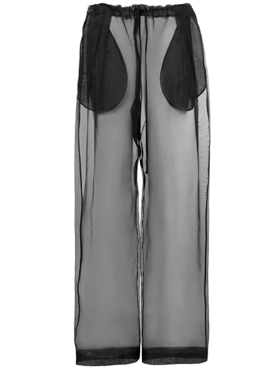 Khaite - Pantalon en organza de soie stretch Trenton