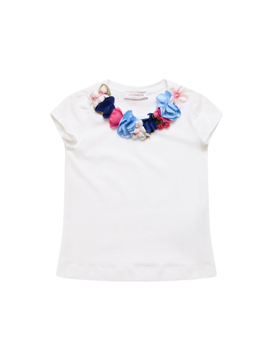 Monnalisa: Flowers jersey t-shirt