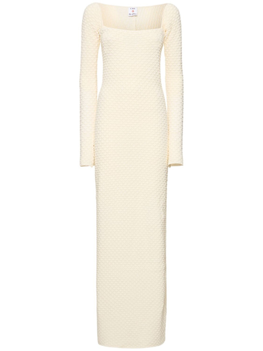 Casablanca - Robe longue en maille de coton mélangé texturé