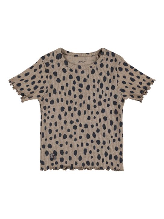 Liewood - T-shirt en jersey de coton mélangé imprimé léopard