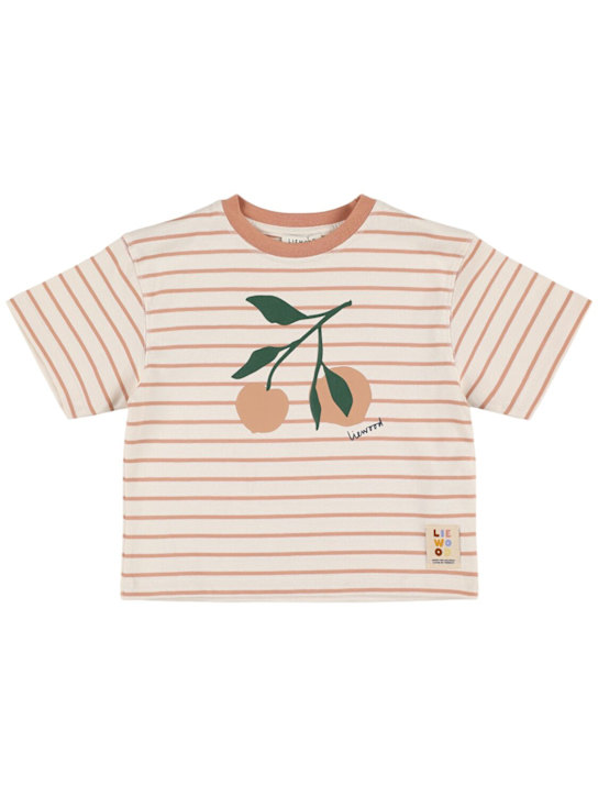 Liewood: Camiseta de jersey de algodón a rayas