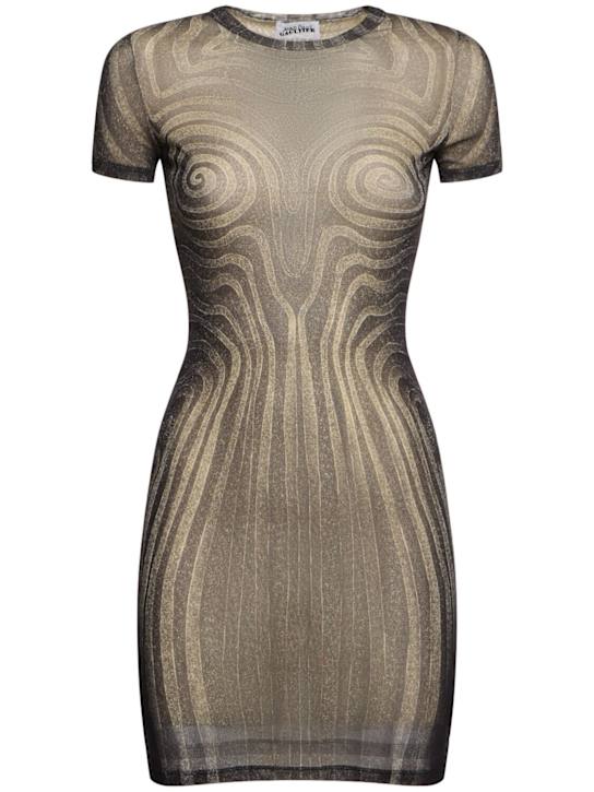 Jean Paul Gaultier: Vestito in mesh stampato