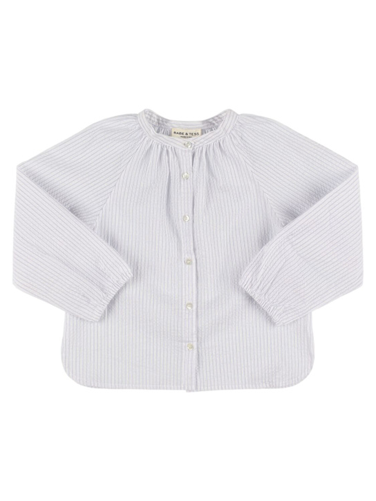 Babe & Tess - Chemise en coton mélangé à rayures