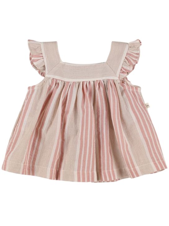 1 + IN THE FAMILY - Camicia in misto in cotone biologico a righe