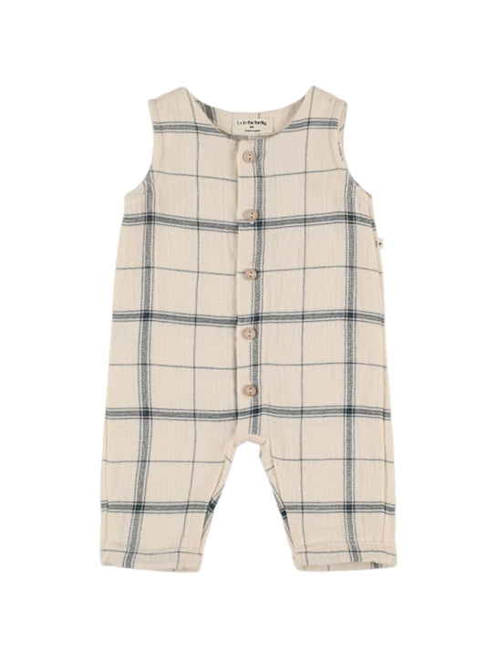 1 + IN THE FAMILY - Pantalon en coton à carreaux