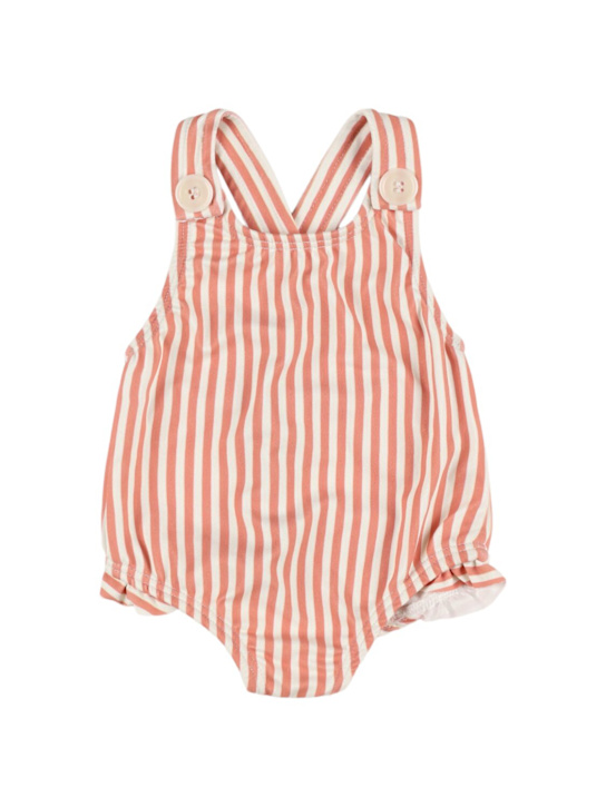 1 + IN THE FAMILY - Striped poly blend one piece swimsuit