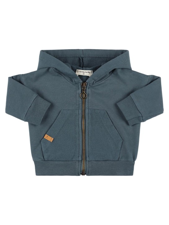 1 + IN THE FAMILY: Sweat-shirt en coton mélangé à capuche