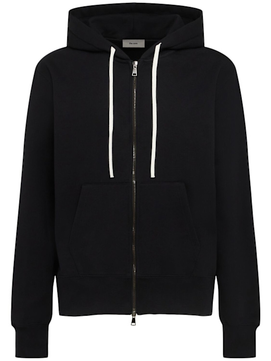 THE CORE - Full-zip cotton sweatshirt hoodie
