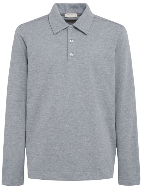 THE CORE - Polo en jersey de coton à manches longues