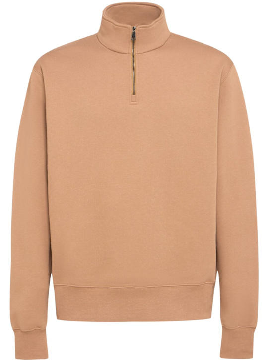 THE CORE: Half-zip cotton sweatshirt