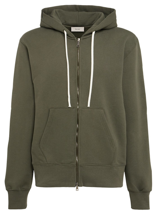THE CORE - Full-zip cotton sweatshirt hoodie
