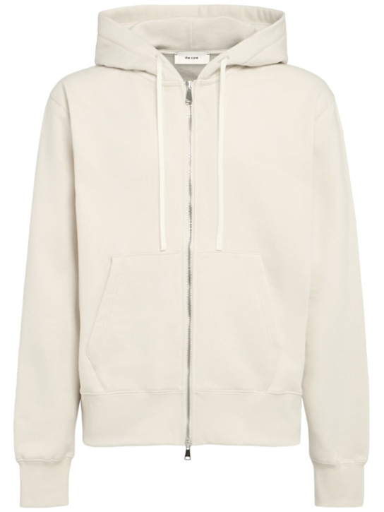 THE CORE - Full-zip cotton sweatshirt hoodie