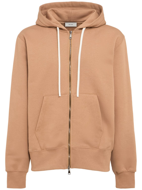 THE CORE: Full-zip cotton sweatshirt hoodie