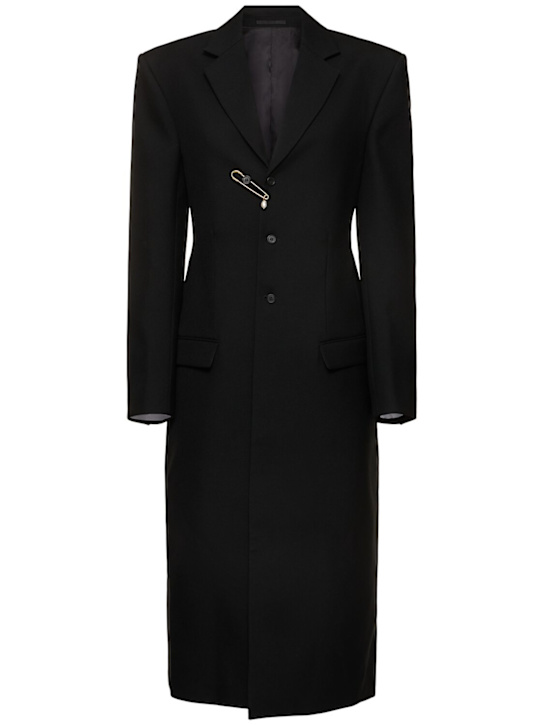 Carven: Abrigo midi de lana con pins