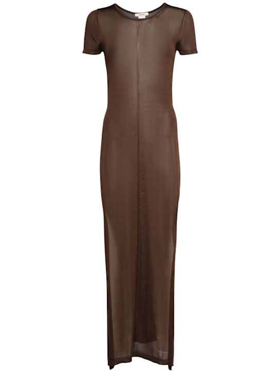 Lemaire - Robe en viscose brillante avec fentes
