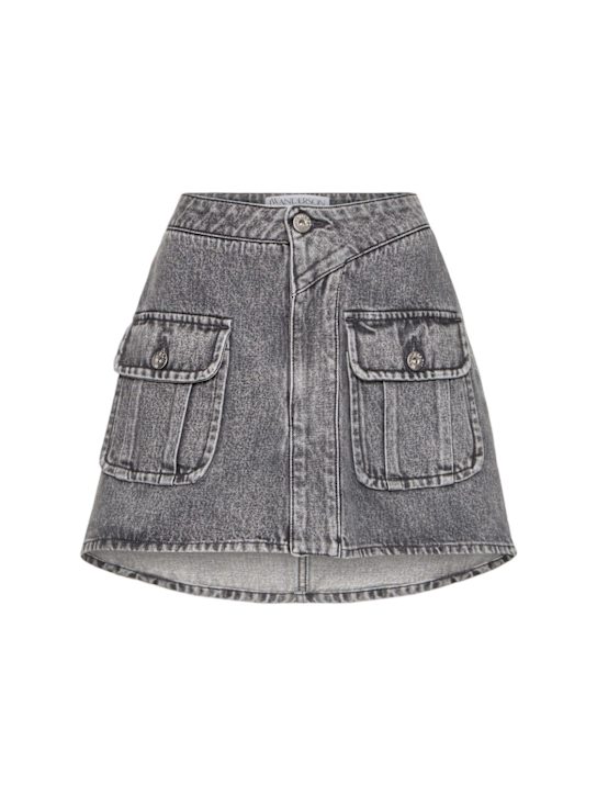 JW Anderson - Jupe courte en denim avec poches plaquées