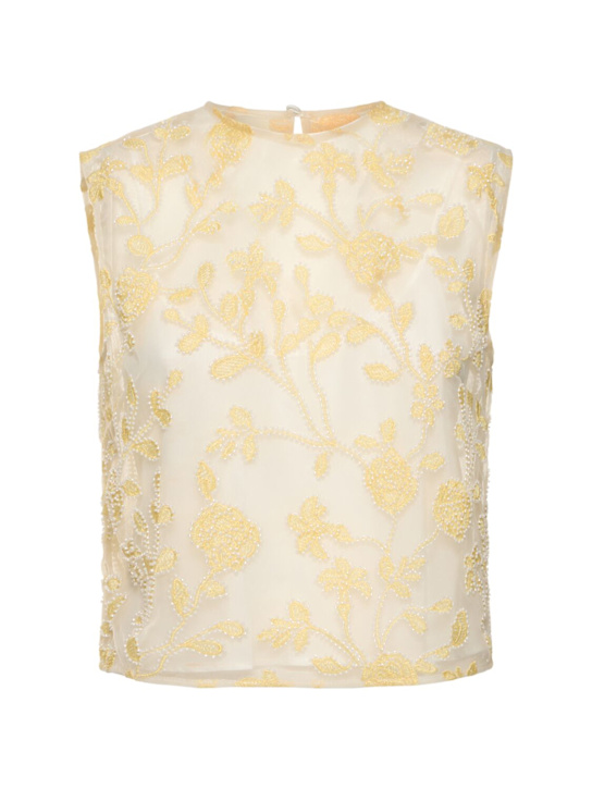 Rotate: Top with floral embroidery