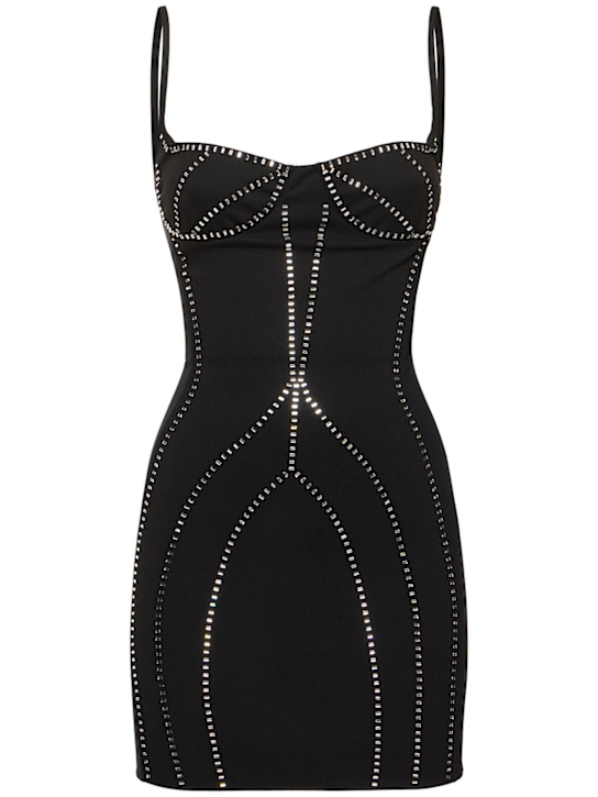 The Attico - Vestito in sablé con cristalli
