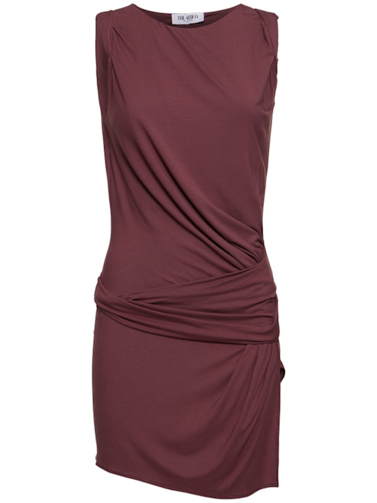 The Attico - Vestito mini in jersey drappeggiato