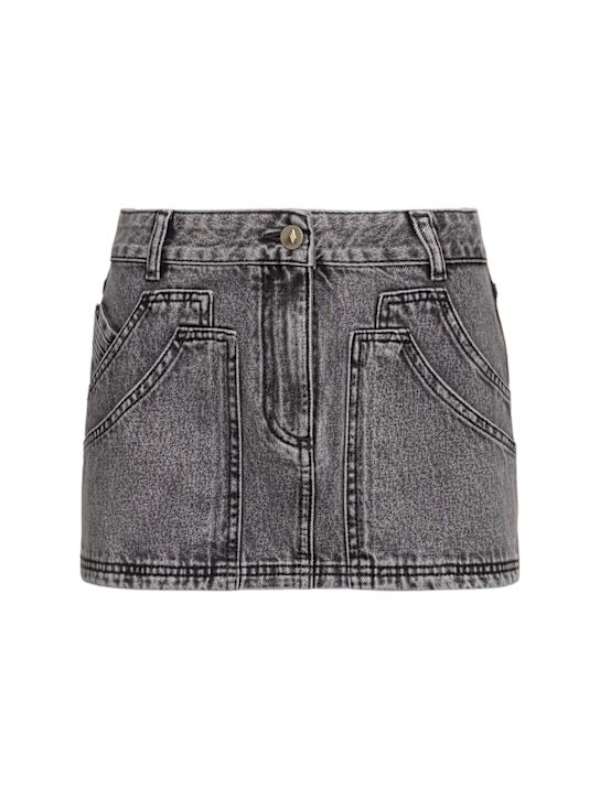 The Attico - Minigonna in denim multi-tasche