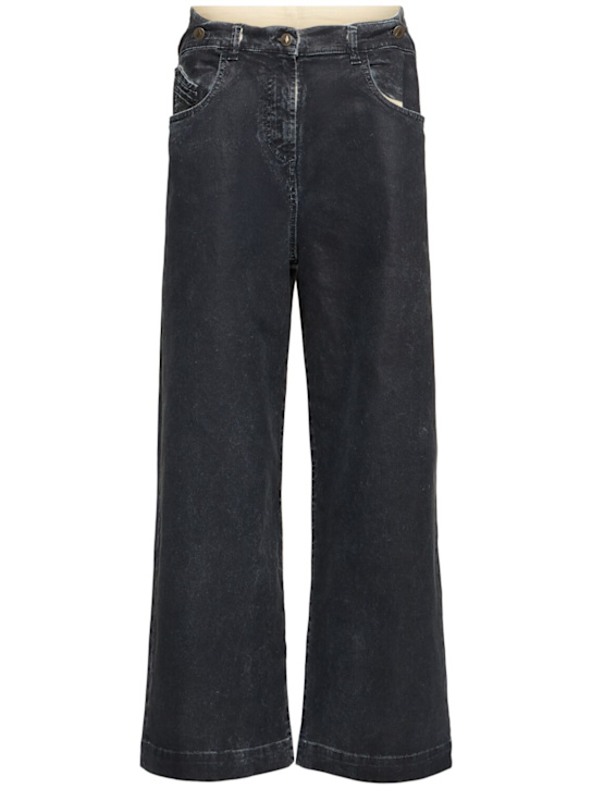 The Attico - Jeans a gamba larga in tela spalmata